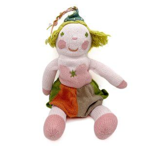 Blabla Mini Clochette Fairy 16" Knit Plush Stuffed Doll Pink Blonde Yellow Hair